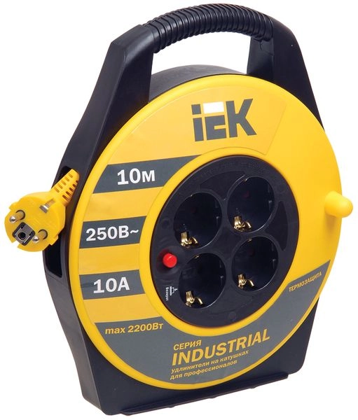 Удлинитель силовой 10 м, 4-х местн., катушка с з/м, 3х1,5мм2 IP20 "Industrial" WKP15-16-04-10 Удлинитель силовой 10 м, 4-х местн., катушка с з/м, 3х1,5мм2 IP20 "Industrial" WKP15-16-04-10 в каталоге ЮгКабель