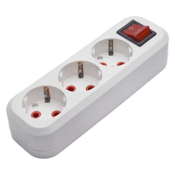 Колодка 3-х местн., с з/к с выкл. 250В, 16А, IP20 (для удлинителей) PST16-311-20 39014 в каталоге ЮгКабель