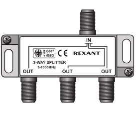 Разветвитель TV-3TV 5-1000МГц 05-6002 Разветвитель TV-3TV 5-1000МГц 05-6002 в каталоге ЮгКабель