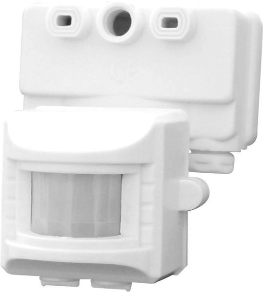 Датчик движения белый, макс. нагрузка 1200Вт, угол обзора 120°, дальность 10м IP44 SEN15/LX02 22003 в каталоге ЮгКабель