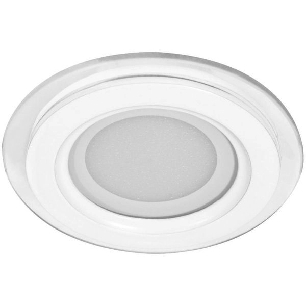 Светильник светодиодный (встраив.)   6W/175-260V 4000K 480Лм IP20 белый (AL2110) d100 стекло 27850 в каталоге ЮгКабель