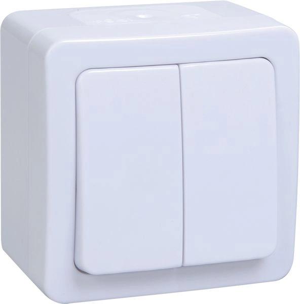 Выключатель 2-м ОП IP54 (белый) ГЕРМЕС PLUS EVMP20-K01-10-54-EC Выключатель 2-м ОП IP54 (белый) ГЕРМЕС PLUS EVMP20-K01-10-54-EC в каталоге ЮгКабель