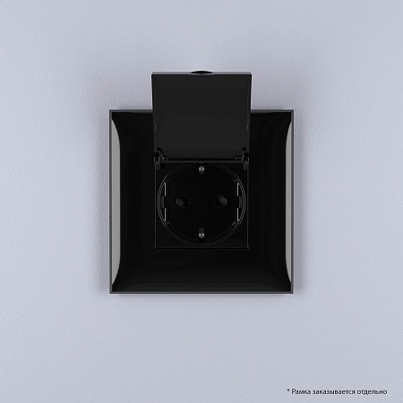 Розетка с крышкой в стену, 2P E, "Avanti", "Черный квадрат" 4402013 в наличии по выгодной цене. Краснодар. ЮГКАБЕЛЬ.