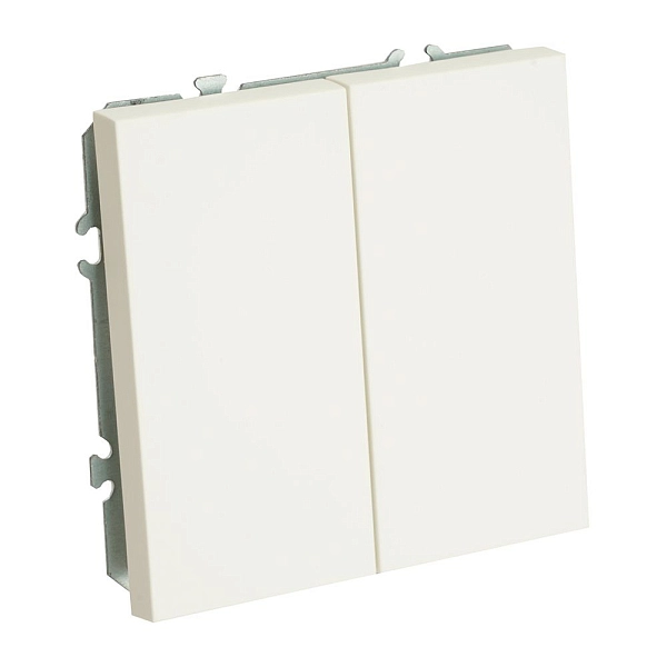 Переключатель перекрестный СП 2-м механизм (белый фарфор) soft touch Эмили RSW10-5111-01 50162 в каталоге ЮгКабель