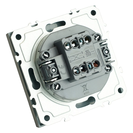 Переключатель перекрестный СП 1-м механизм (платиново-серый) soft touch Эмили RSW10-5110-10 49949 в наличии по выгодной цене. Краснодар. ЮГКАБЕЛЬ.