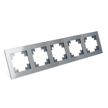 рамка горизонтальная 5-местная, стекло серия катрин, gfr00-7005-03, серебро 39639 - купить по низким ценам в Краснодаре Рамка горизонтальная 5-местная, стекло серия Катрин, GFR00-7005-03, серебро 39639 в наличии по выгодной цене. Краснодар. ЮГКАБЕЛЬ.