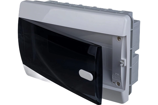 Щит встр. 12 мод. (195х290х103) IP41, прозрачная черная дверца CVK 40-12-1 в каталоге ЮгКабель