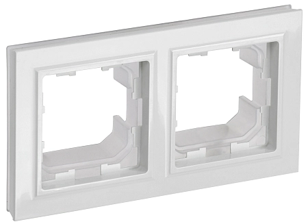 BRITE Рамка 2-мест. IP44 РУ-2-БрБ-44 бел. IEK BR-M22-44-K01