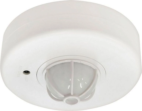 Датчик движения белый, макс. нагрузка 1200Вт, угол обзора 120°, дальность 6м IP20 (SEN4/LX28A)потол 22017 в каталоге ЮгКабель