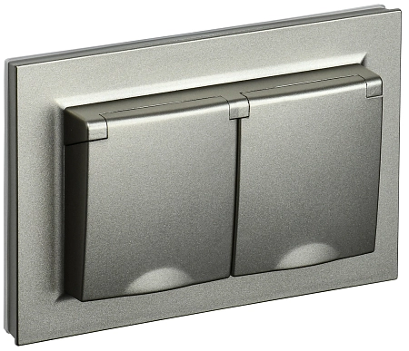 BRITE Роз. 2-я с кр. 16А в сб IP44 РСбш12-3-44-БрШ шамп. IEK BR-R26-16-44-K37-F
