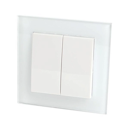 Выключатель электрический 2-клавишный, серия Катрин, GLS10-7004-01, белый в сборе  39165 в наличии по выгодной цене. Краснодар. ЮГКАБЕЛЬ.