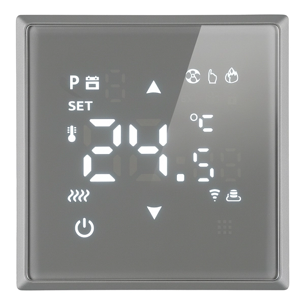 Терморегулятор сенсорный  Wi-Fi механизм 250В 3500Вт (платиново-серый) soft  Эмили RSW00-5119-10 50378 в каталоге ЮгКабель