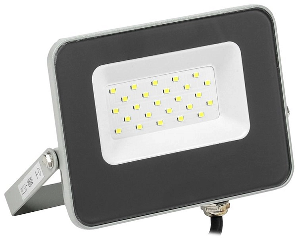 Прожектор светодиодный 20W/200-240V 6500К 1800Лм IP65 (СДО07-20) 132х121х21 серый LPDO701-20-K03 Прожектор светодиодный 20W/200-240V 6500К 1800Лм IP65 (СДО07-20) 132х121х21 серый LPDO701-20-K03 в каталоге ЮгКабель
