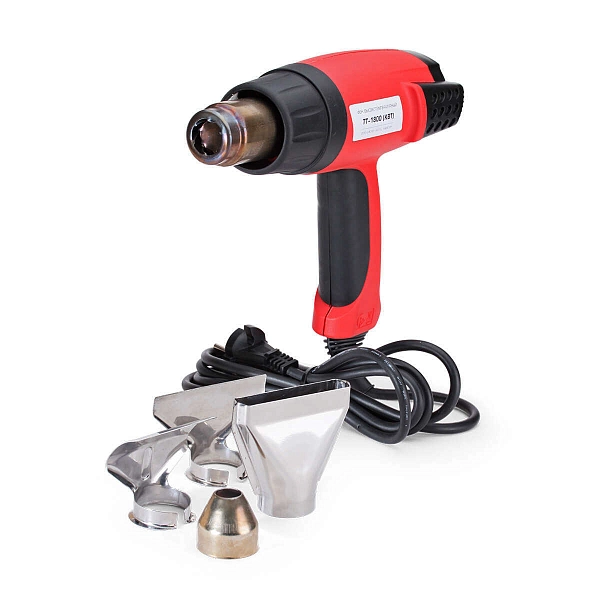 Фен промышленный 1800Вт 50-580°С серия МАСТЕР ТТ-1800 с комплектом из 4 насадок 65147 в каталоге ЮгКабель