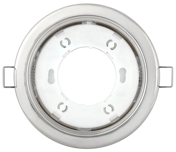 Светильник неповоротный встраиваемый GX53 220V хром (d100) IP20 LUVB0-GX53-1-K23 в каталоге ЮгКабель