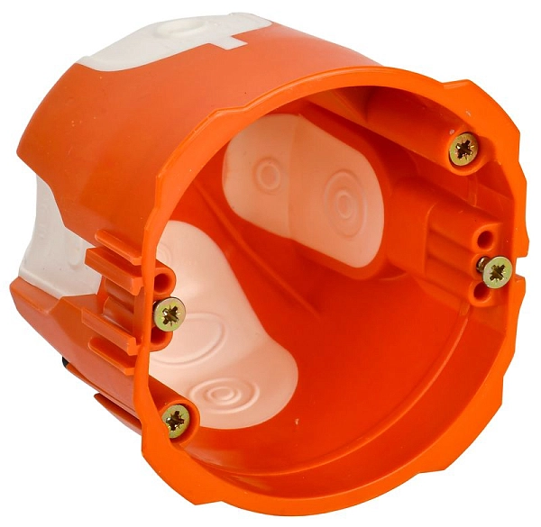 Коробка установочная СП d73х65 для г/к (оранж) со стыковочн. узлом UKG10-068-065-000-P в каталоге ЮгКабель