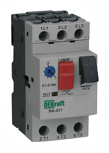 Автомат защиты двигателя 3Р  4-6,3А (ВА-431) 21228DEK в каталоге ЮгКабель