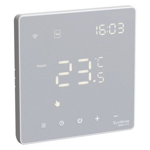 Термостат программируемый 16А с Wi-Fi для теплого пола моноблочный (не в рамку) белый ARTGALLERY GAL000138 в каталоге ЮгКабель