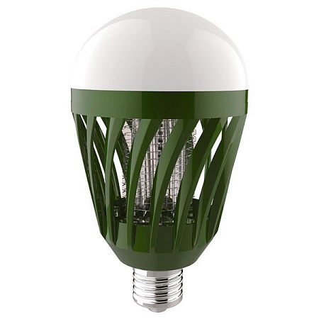 Лампа светодиодная антимоскитная 6W 230V 400Лм Е27 IP20 (d82х155) LB-850 зеленый-белый РАСПРОДАЖА  32873