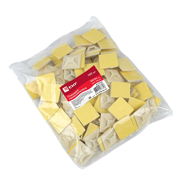 Площадка самоклеящаяся (30х30мм.) белая (100шт.) EKF PROxima plc-30x30 - купить по низкой цене в Краснодаре | ЮгКабель в каталоге ЮгКабель