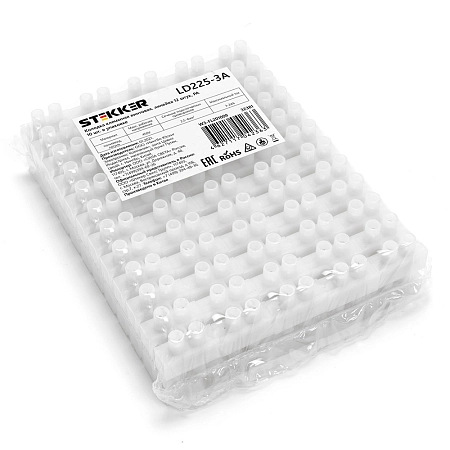 Зажим винтовой ЗВИ- 3 1,0-2,5 мм2 3А (на 12 клемм) белые полиамид LD225-3A 32381 - купить по низкой цене в Краснодаре | ЮгКабель