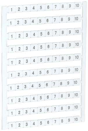 Маркеры для КВИ-4/16мм2 с нумерацией №№ 1-10 IEK YZN30M-004-K00-10