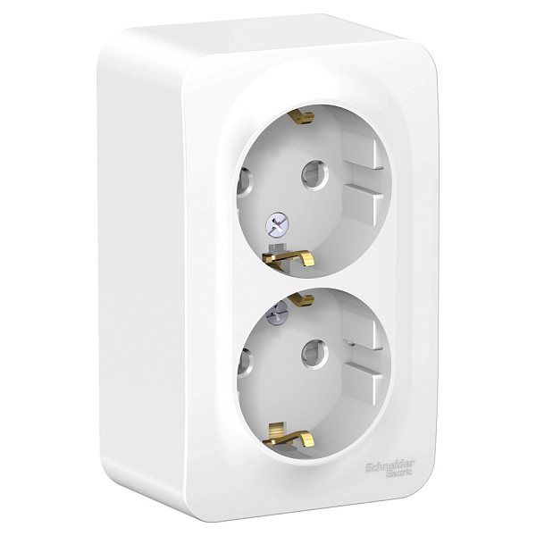 Розетка ОП 2-м c з/к шторки (белый) Blanca BLNRA011211 в каталоге ЮгКабель