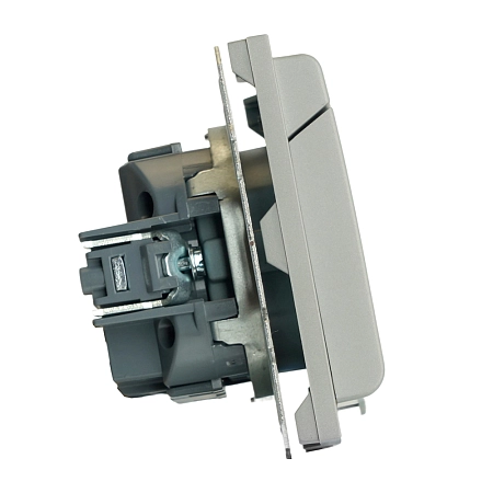 Розетка СП 1-м с з/к с крышкой с шторк. механизм IP42 (платиново-сер) soft touch Эмили RST16-5112-10 49959 в наличии по выгодной цене. Краснодар. ЮГКАБЕЛЬ.