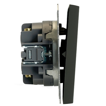 Переключатель перекрестный СП 2-м механизм (черный уголь) soft touch Эмили RSW10-5111-01 50167 в наличии по выгодной цене. Краснодар. ЮГКАБЕЛЬ.