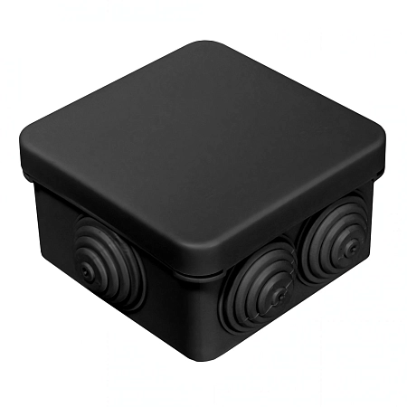 Коробка монтажная ОП  70х70х40 (HF) черн., безгалог, IP55 (132шт/кор) 40-0200-9005