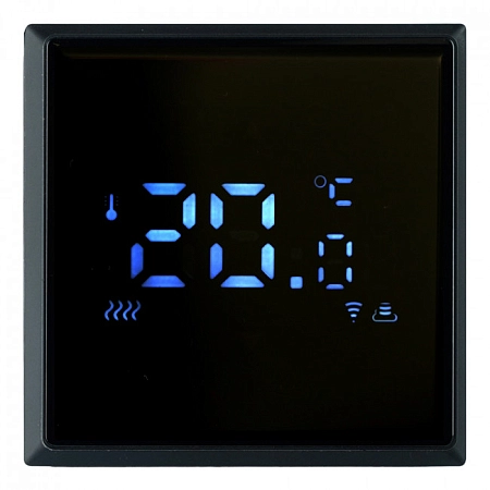 Терморегулятор сенсорный  Wi-Fi механизм 250В 3500Вт (черный уголь) soft  Эмили RSW00-5119-05 50377