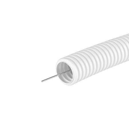 Труба ПЛЛ гибкая гофр. не содержит галогенов д.16мм, ПВ-0, с протяжкой,100м, цвет белый 81816 - купить по низкой цене в Краснодаре | ЮгКабель
