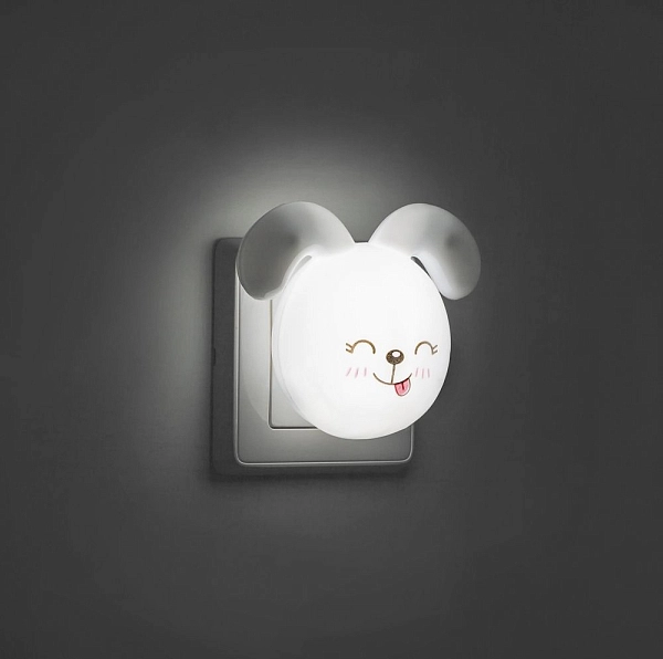 Светильник-ночник "зайчик" белый 4LED 0.5W 220V FN1167 с вилкой 23348 в каталоге ЮгКабель