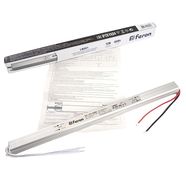 Блок питания к светодиодной ленте 220/12V   72W IP20 (ультратонкий драйвер) LB001 48015 Блок питания к светодиодной ленте 220/12V   72W IP20 (ультратонкий драйвер) LB001 48015 в каталоге ЮгКабель