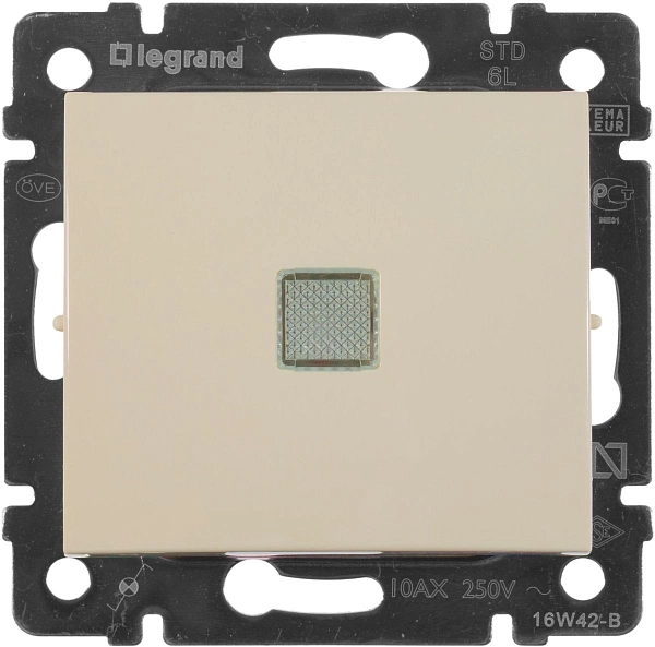 Переключатель СП 1-м с подсв. механизм (сл. кость) Valena 774326 в каталоге ЮгКабель