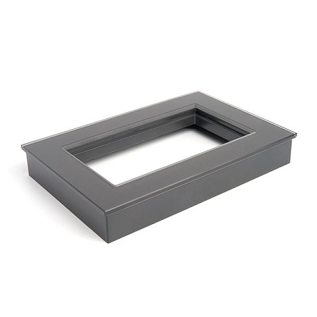 Рамка  2-местная (без перемычки), стекло серия Катрин, GFR00-7012-06, графит 39570 в наличии по выгодной цене. Краснодар. ЮГКАБЕЛЬ.