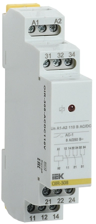 Промежут. реле.OIR 3 конт (8А). 110В AC/DC IEK OIR-308-ACDC110V