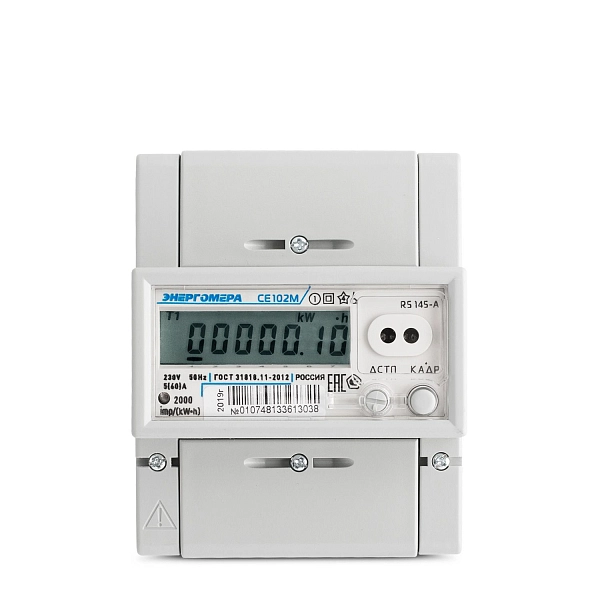 Счетчик 1-ф   (5-60А) электрон., 4Т, 1.0, ЖКИ, (модульный) оптопорт, RS-485 СЕ102 R5.1 145 JAN в каталоге ЮгКабель