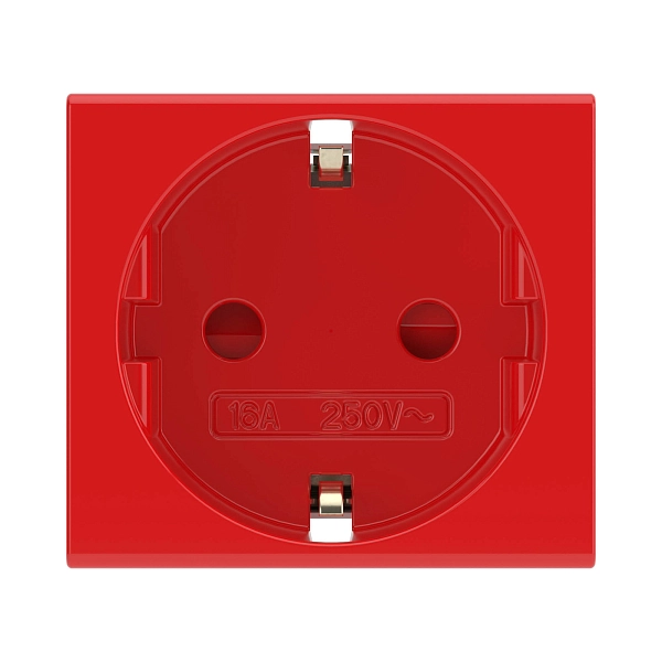 Розетка 2П 3 16А 250В красная (для ДКС) 45015 в каталоге ЮгКабель