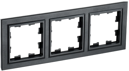 BRITE Рамка 3-мест. РУ-3-БрЧ черн. IEK BR-M32-K02