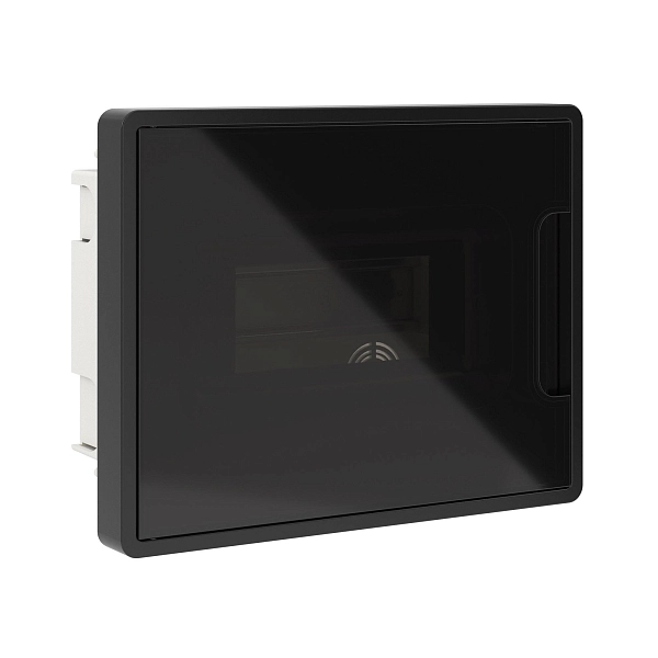 Щит встр.   8 мод. (224,4х180,9х99,5) IP40 черный, с тонированной дверцей, с 2 шинами PEN, FRAME F08B1BD в каталоге ЮгКабель