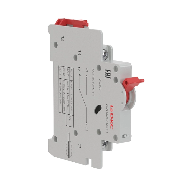 Вспомогательный контакт YON MD63-МСК1 1-пер. конт. MD63-MCK1 в каталоге ЮгКабель