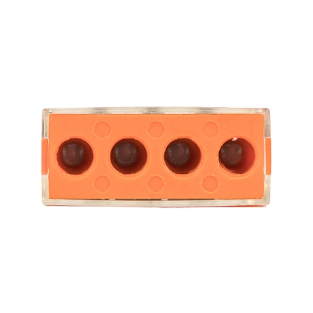 Клемма миниатюрная 4х2,5-6 (с пастой) линейное расположение контактов (4шт/уп.) plc-smk-773-174r - купить по низкой цене в Краснодаре | ЮгКабель