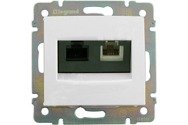 Розетка СП 2-м RJ45 RJ11 механизм (белый) Valena  770080 Розетка СП 2-м RJ45 RJ11 механизм (белый) Valena  770080 в каталоге ЮгКабель