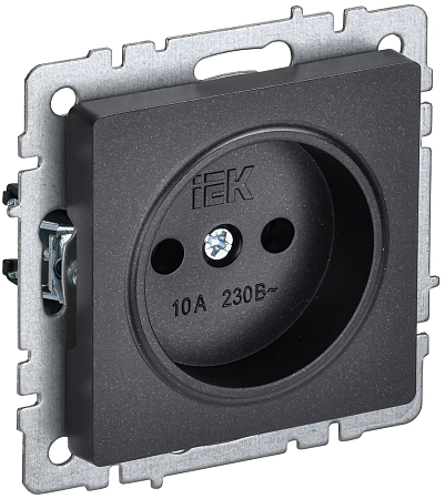 BRITE Роз. без з/к/ш 10А РС10-1-0-БрЧ черн. IEK BR-R10-10-K02