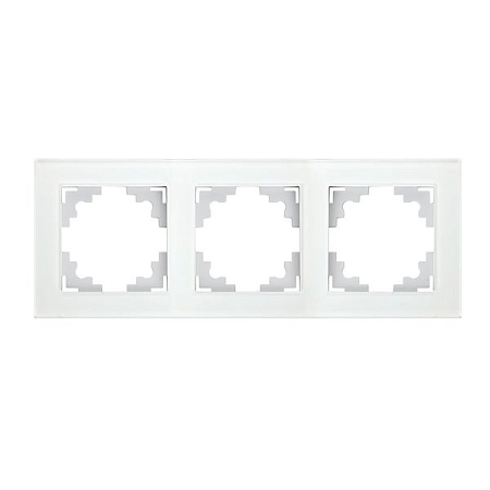 Рамка горизонтальная 3-местная, серия Катрин, GFR00-7003-01, белый 39256
