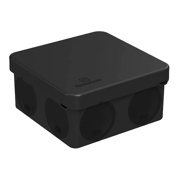 Коробка монтажная ОП 100х100х50 (HF) черн., для прямого монтажа двухкомп безгалог, IP66 (66шт/кор) 60-0300-9005 в каталоге ЮгКабель