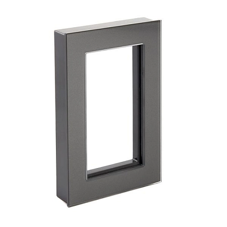 Рамка  2-местная (без перемычки), стекло серия Катрин, GFR00-7012-06, графит 39570 в наличии по выгодной цене. Краснодар. ЮГКАБЕЛЬ.