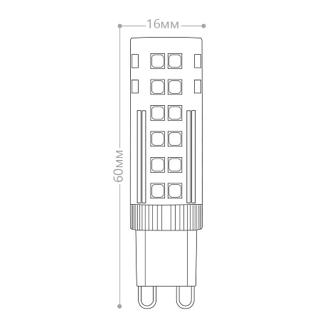 Лампа светодиод. LED  7W 4000К 540Лм G9 30т.ч.220V (60х16) (аналог 70W) LB-433 25767 - купить по низкой цене в Краснодаре | ЮгКабель