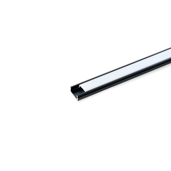 Профиль для LED-ленты накладной 2000х16х6 черный (2 заглушки, экран, 4 крепежа) CAB262 10371 Профиль для LED-ленты накладной 2000х16х6 черный (2 заглушки, экран, 4 крепежа) CAB262 10371 в каталоге ЮгКабель